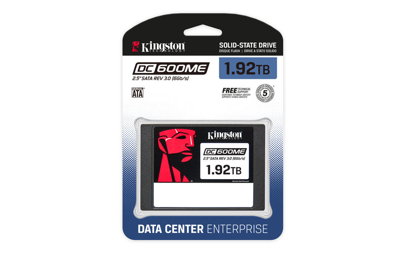 SEDC600ME/1920G - SSD de 1,92TB 6Gbps SATA III SFF 2,5" M.U. Enterprise Série DC600ME com criptografia AES 256bits e segurança TCG Opal 2.0, para Servidores / Data Centers.