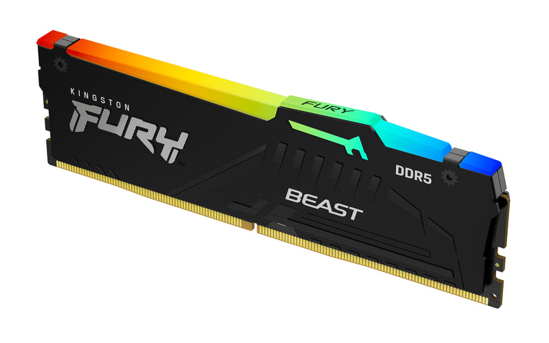 KF560C36BBE2A-16 - Módulo de memória de 16GB DIMM DDR5 6000Mhz CL36 FURY Beast RGB 1,35V 1Rx8 288 pinos para desktop / gamers (Revisão 2).