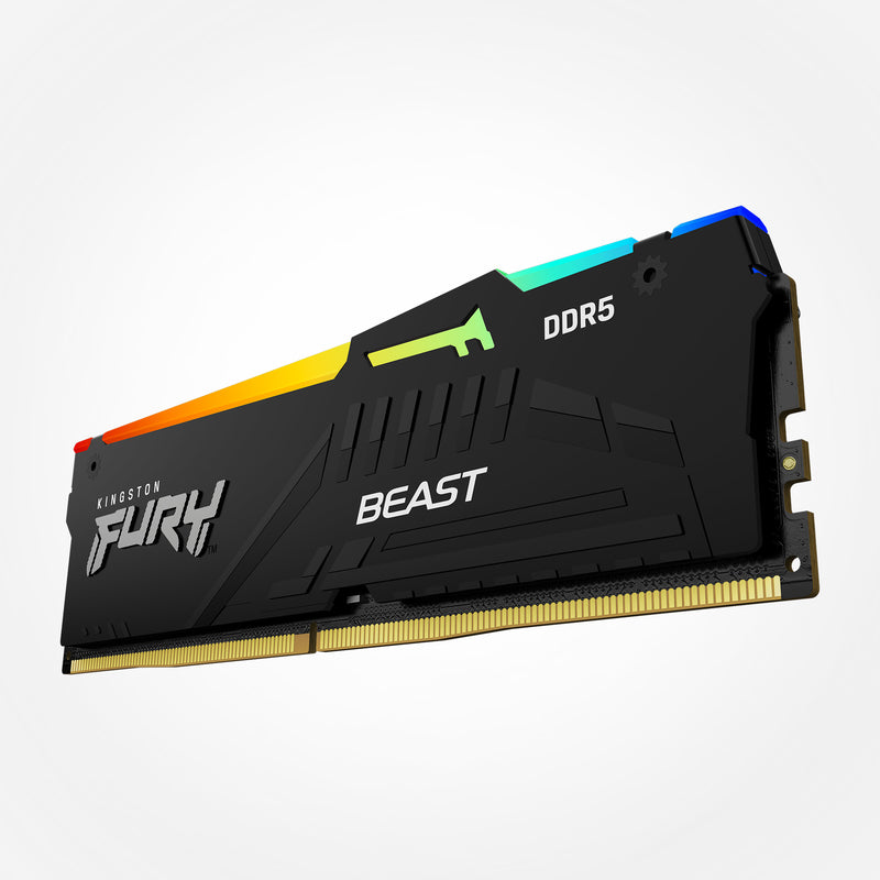 KF560C36BBE2A-16 - Módulo de memória de 16GB DIMM DDR5 6000Mhz CL36 FURY Beast RGB 1,35V 1Rx8 288 pinos para desktop / gamers (Revisão 2).