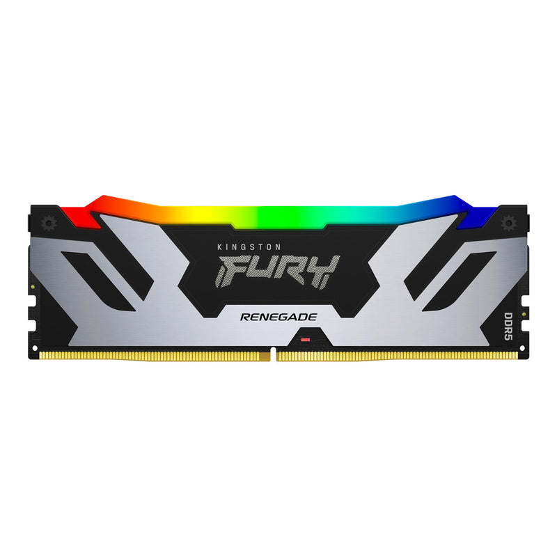 KF584CU40RSA-24 - Módulo de memória de 24GB CUDIMM DDR5 8400Mhz FURY Renegade RGB Silver 1,45V 1Rx8 288 pinos para desktop / gamers.