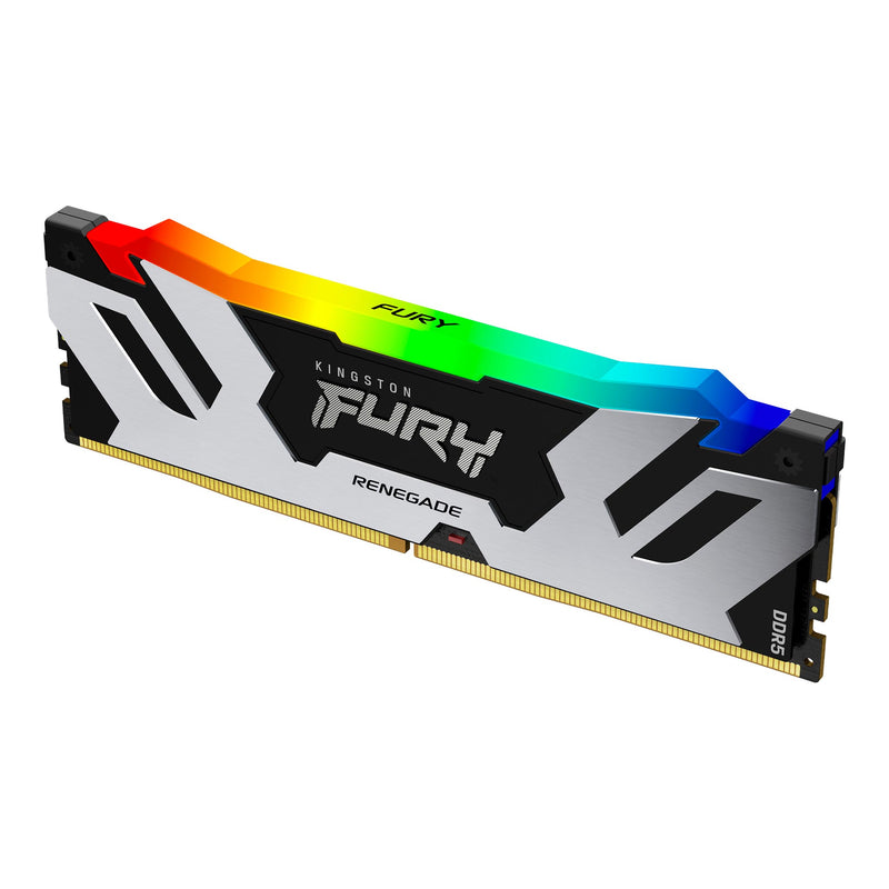 KF584CU40RSA-24 - Módulo de memória de 24GB CUDIMM DDR5 8400Mhz FURY Renegade RGB Silver 1,45V 1Rx8 288 pinos para desktop / gamers.