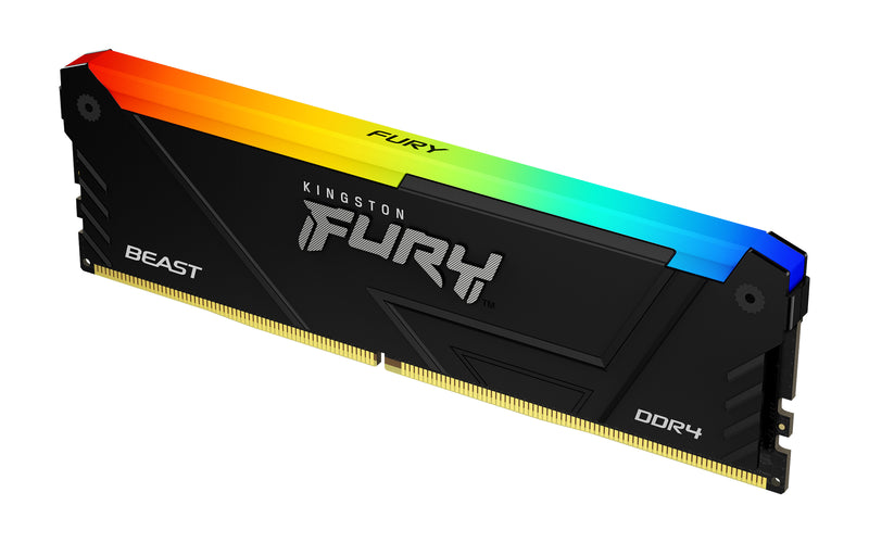 KF436C18BB2A/16 - Memória de 16GB DIMM DDR4 3600Mhz FURY Beast RGB 1,35V CL18 1Rx8 288 pinos para desktop/gamers.