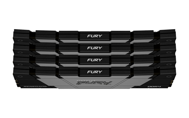 KF432C16RB2K4/32 - Kit de memórias de 32GB (4 x 8GB) DIMM DDR4 3200Mhz FURY Renegade Black 1,35V CL16 1Rx8 288 pinos para desktop/gamers.