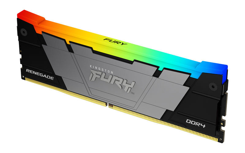 KF432C16RB12A/16 - Memória de 16GB DIMM DDR4 3200Mhz FURY Renegade RGB 1,35V CL16 2Rx8 288 pinos para desktop/gamers.