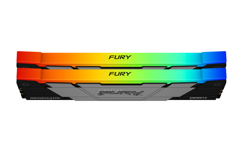 KF446C19RB2AK2/16 - Kit de memórias de 16GB (2 x 8GB) DIMM DDR4 4600Mhz FURY Renegade RGB 1,35V CL19 1Rx8 288 pinos para desktop/gamers.