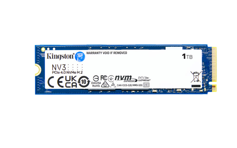 SNV3S/1000G - SSD de 1TB padrão NV3 formato M.2 2280 NVMe 4.0 Gen 4x4 ultra rápido (Leitura/Gravação: 6000/4000 MB/seg).