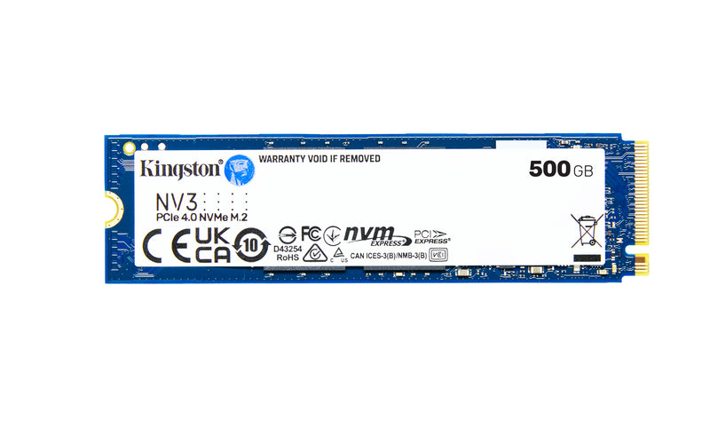 SNV3S/500G - SSD de 500GB padrão NV3 formato M.2 2280 NVMe 4.0 Gen 4x4 ultra rápido (Leitura/Gravação: 5000/3000 MB/seg).