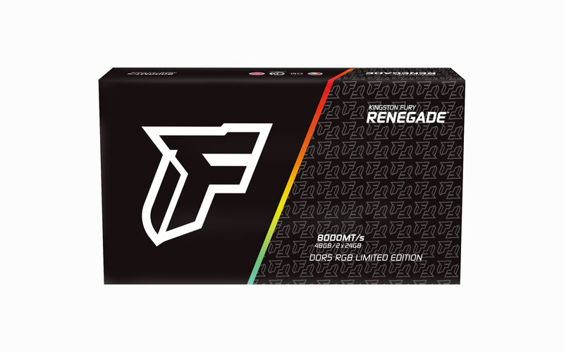 KF580C36RLAK2-48 - Kit de módulos de memória de 48GB (2 x 24GB) DIMM DDR5 8000Mhz FURY Renegade RGB 1,45V 1Rx8 Edição Limitada, 288 pinos para desktop / gamers.