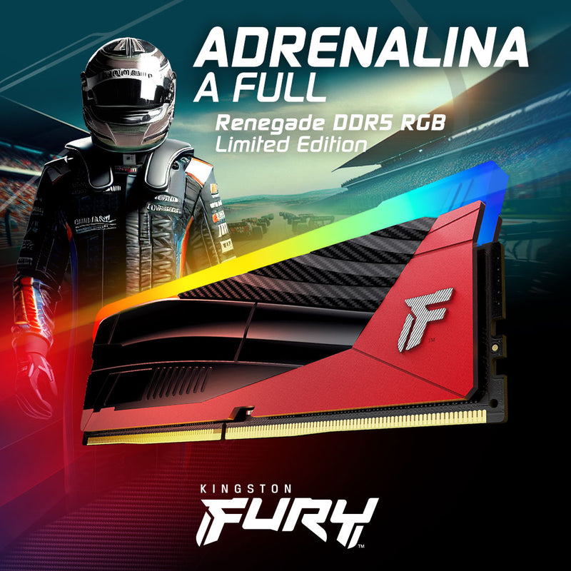 KF580C36RLAK2-48 - Kit de módulos de memória de 48GB (2 x 24GB) DIMM DDR5 8000Mhz FURY Renegade RGB 1,45V 1Rx8 Edição Limitada, 288 pinos para desktop / gamers.