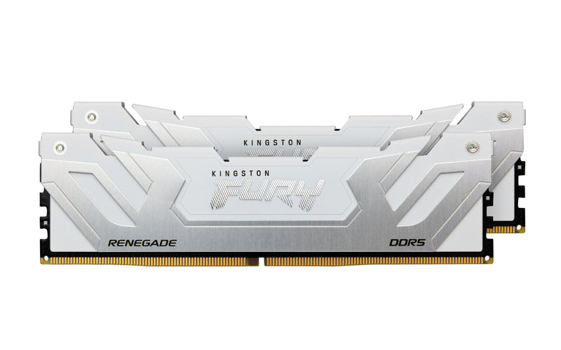 KF584CU40RWK2-48 - Kit de módulos de memória de 48GB (2 x 24GB) CUDIMM DDR5 8400Mhz FURY Renegade White 1,45V 1Rx8 288 pinos para desktop / gamers.