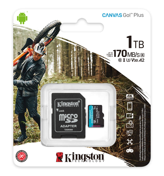 SDCG3/1TB - Cartão de memória microSD de 1TB Canvas Go Plus (Leitura = 170MB/s) com adaptador