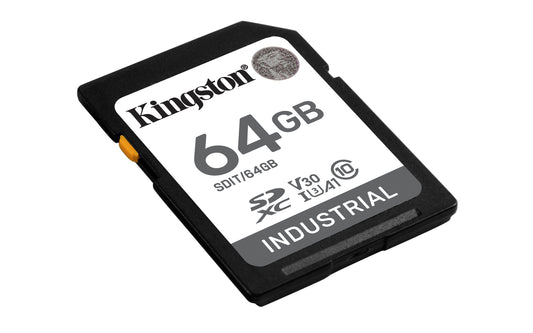 SDIT/64GB - SDHC de 64GB de uso Industrial classe C10 A1 tipo pSLC UHS-I U3 V30 (Leitura até 100MB/s).