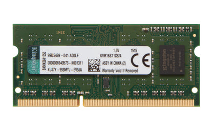 KVR16S11S8/4 - Memória de 4GB SODIMM DDR3 1600Mhz 1,5V 1Rx8 para notebook