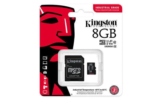 SDCIT2/8GB - Micro SDHC de 8GB uso Industrial classe C10 A1 tipo pSLC com adaptador SD.